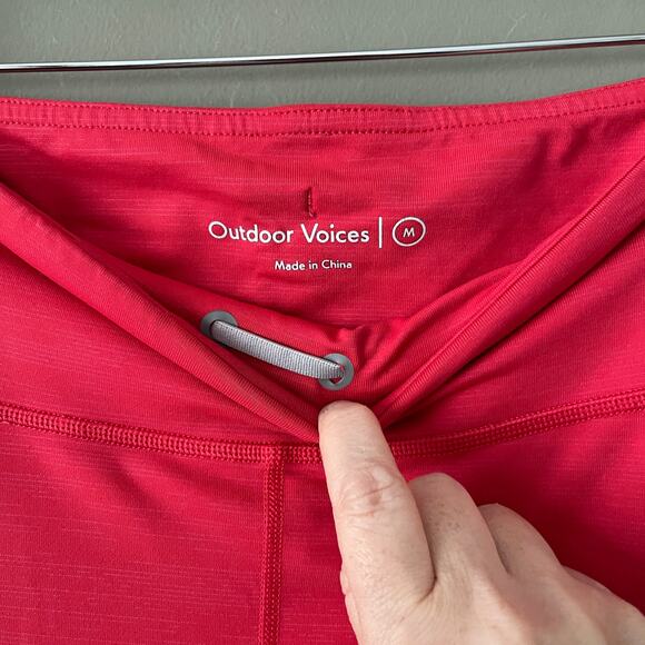 Outdoor Voices 3/4 Warmup Leggings Red - M - Picture 4 of 6